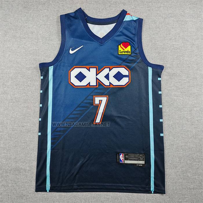 Camiseta Oklahoma City Thunder Chet Holmgren NO 7 Ciudad 2025-26 Azul